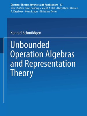 cover image of Unbounded Operator Algebras and Representation Theory